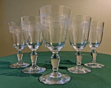 Lot de 5 verres en cristal fin