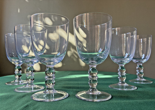 Lot verres vin - à, cristal