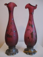 PAIRE DE VASES BACCARAT ART