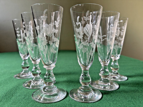 Lot verres liqueur en - 6,