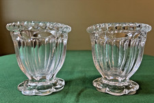 2 petits pots en cristal de