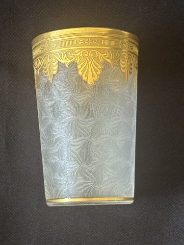 Verre givré doré - verre, baccarat