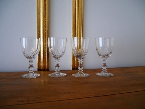 Lot anciens verres vin - lot, à